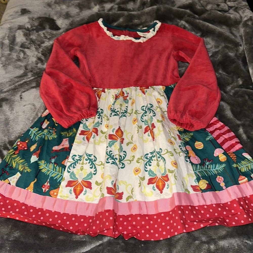 Matilda Jane Happy Holly Daze Christmas Dress size 6 - Picture 2 of 5
